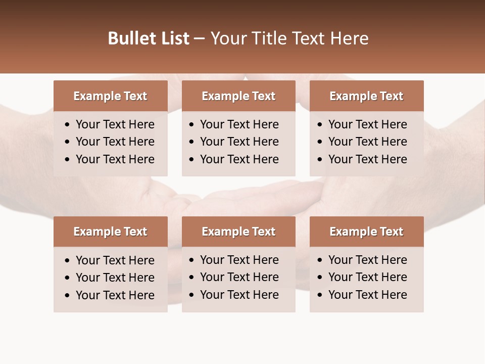 Two Hands Holding Each Other In The Shape Of A Circle PowerPoint Template