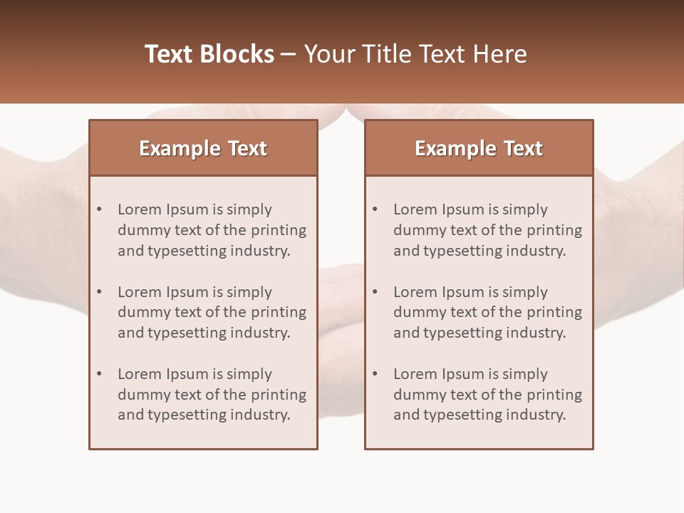 Two Hands Holding Each Other In The Shape Of A Circle PowerPoint Template