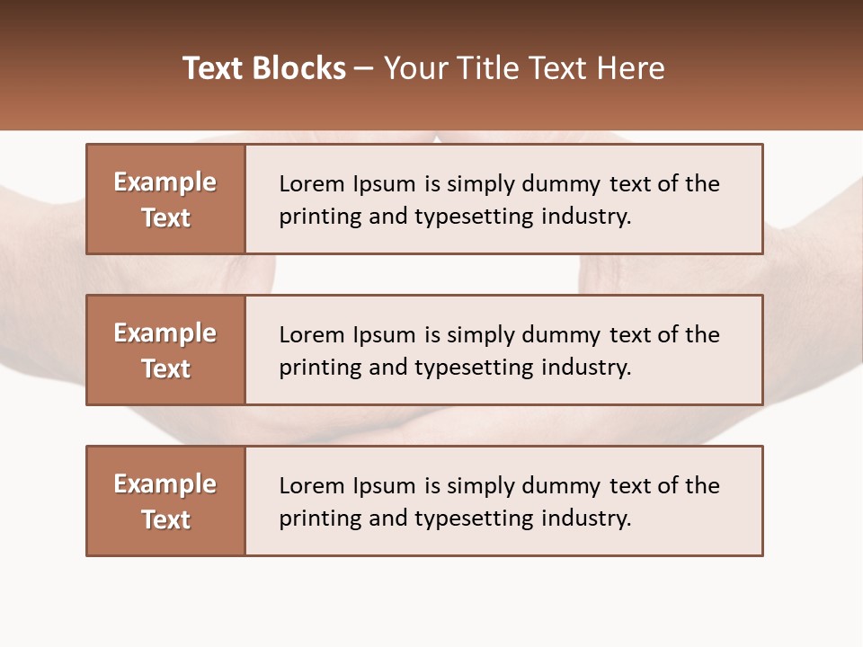 Two Hands Holding Each Other In The Shape Of A Circle PowerPoint Template