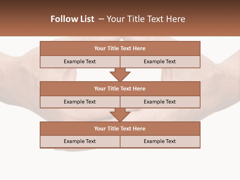 Two Hands Holding Each Other In The Shape Of A Circle PowerPoint Template