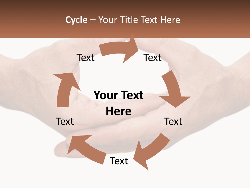 Two Hands Holding Each Other In The Shape Of A Circle PowerPoint Template