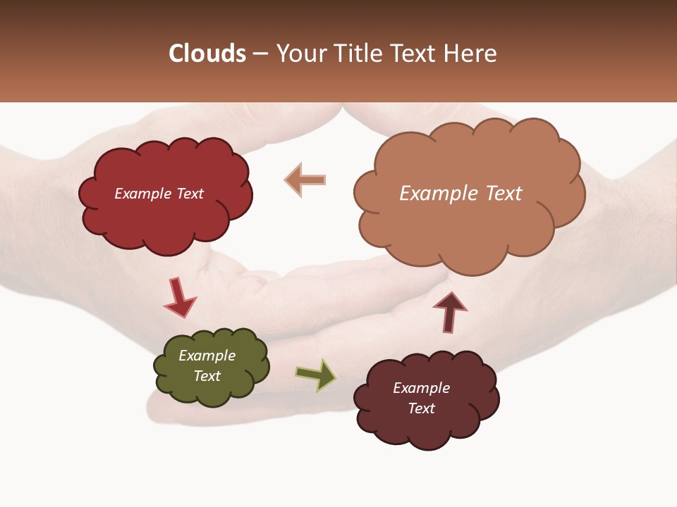 Two Hands Holding Each Other In The Shape Of A Circle PowerPoint Template