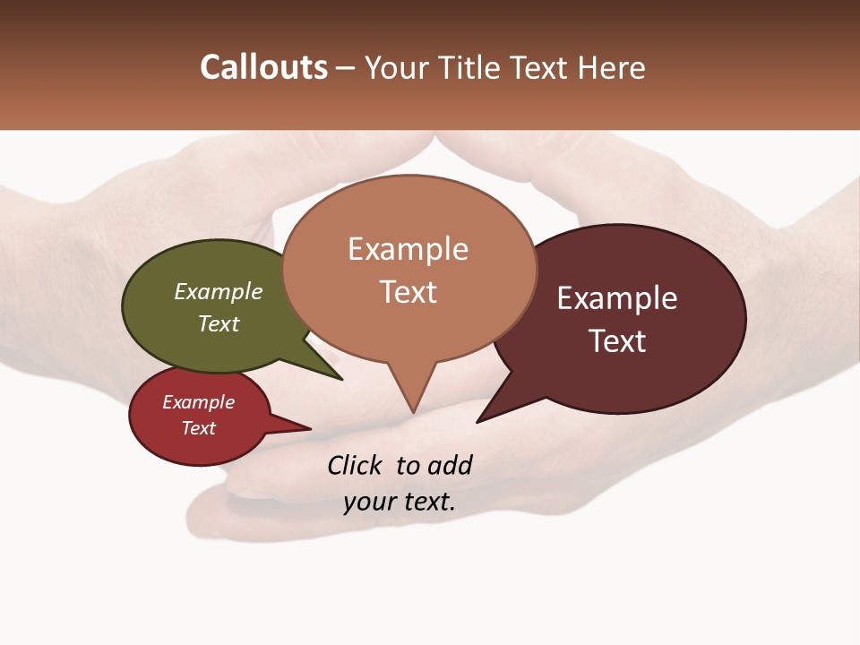 Two Hands Holding Each Other In The Shape Of A Circle PowerPoint Template