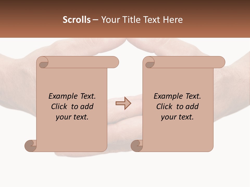 Two Hands Holding Each Other In The Shape Of A Circle PowerPoint Template