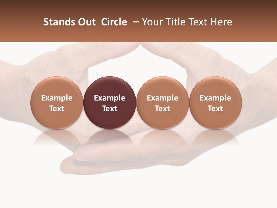 Two Hands Holding Each Other In The Shape Of A Circle PowerPoint Template