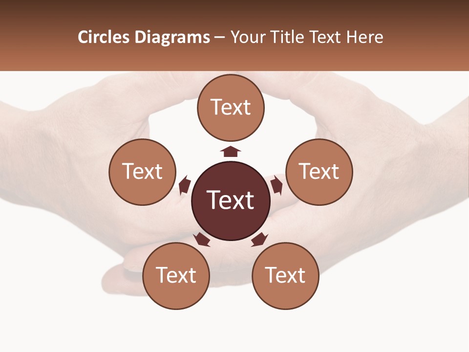 Two Hands Holding Each Other In The Shape Of A Circle PowerPoint Template
