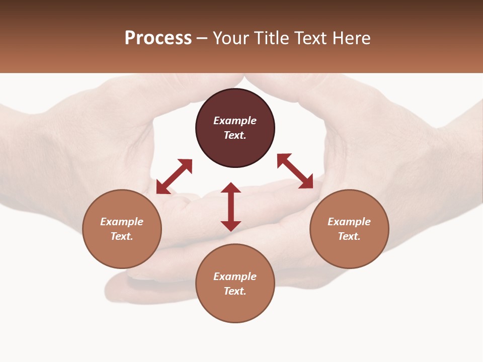 Two Hands Holding Each Other In The Shape Of A Circle PowerPoint Template