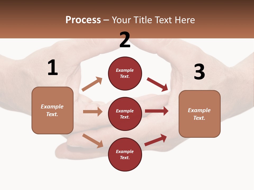 Two Hands Holding Each Other In The Shape Of A Circle PowerPoint Template