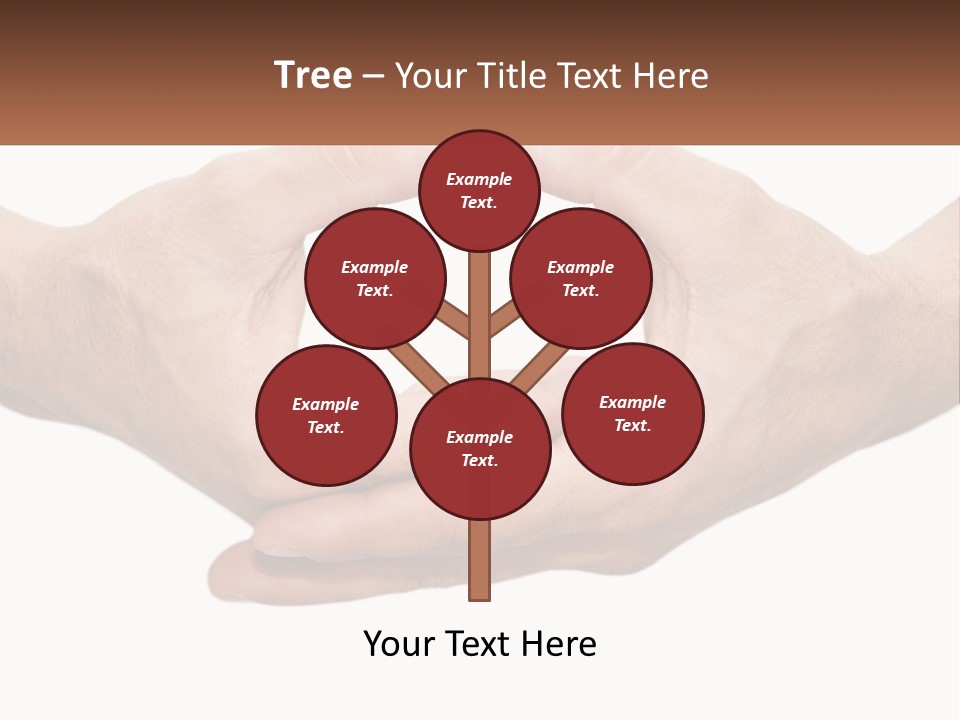 Two Hands Holding Each Other In The Shape Of A Circle PowerPoint Template