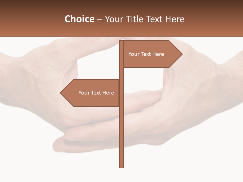 Two Hands Holding Each Other In The Shape Of A Circle PowerPoint Template
