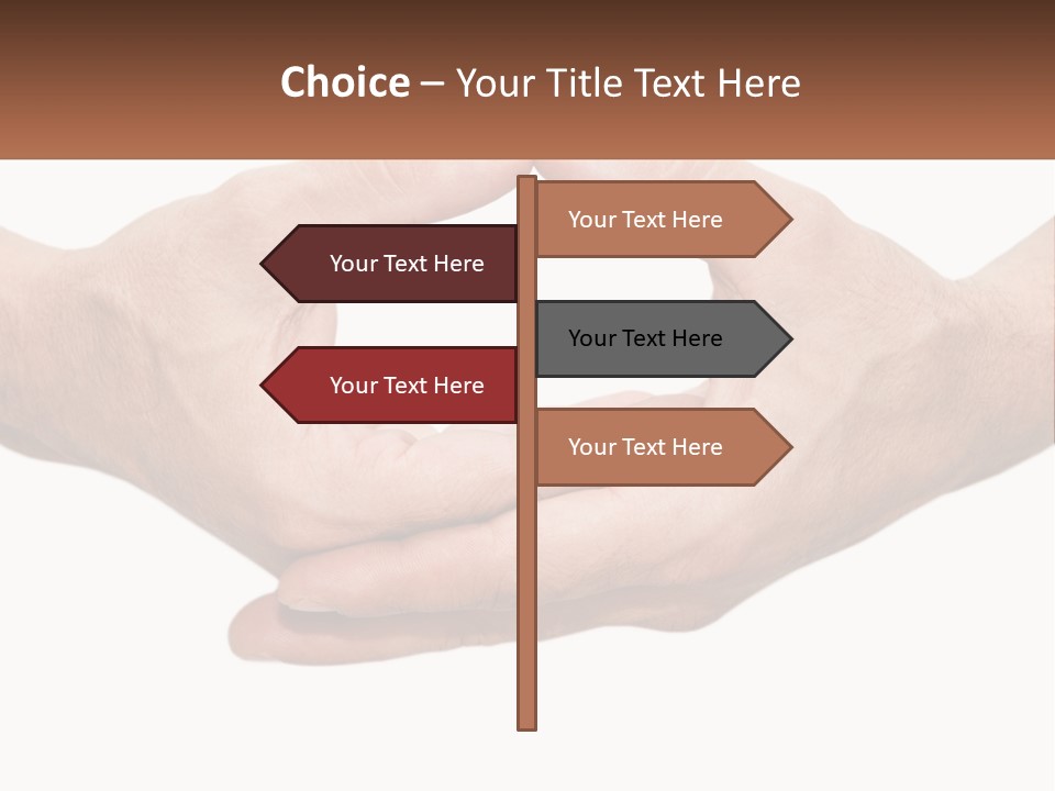 Two Hands Holding Each Other In The Shape Of A Circle PowerPoint Template