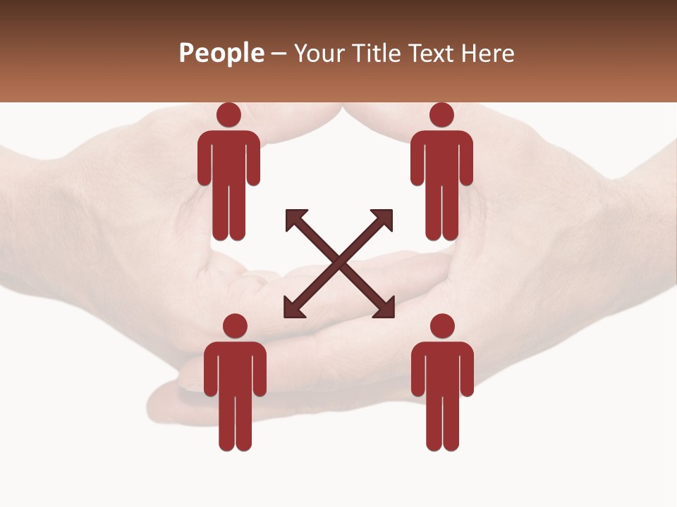 Two Hands Holding Each Other In The Shape Of A Circle PowerPoint Template