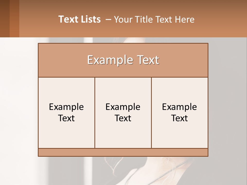 A Woman Looking Out A Window With A Brown Background PowerPoint Template