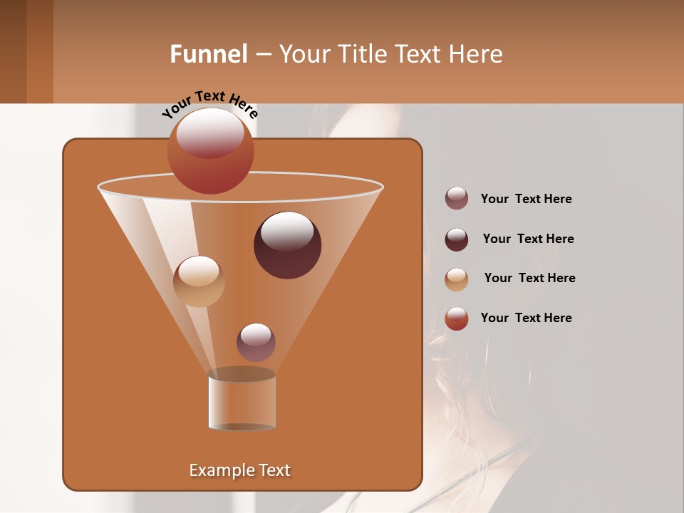 A Woman Looking Out A Window With A Brown Background PowerPoint Template