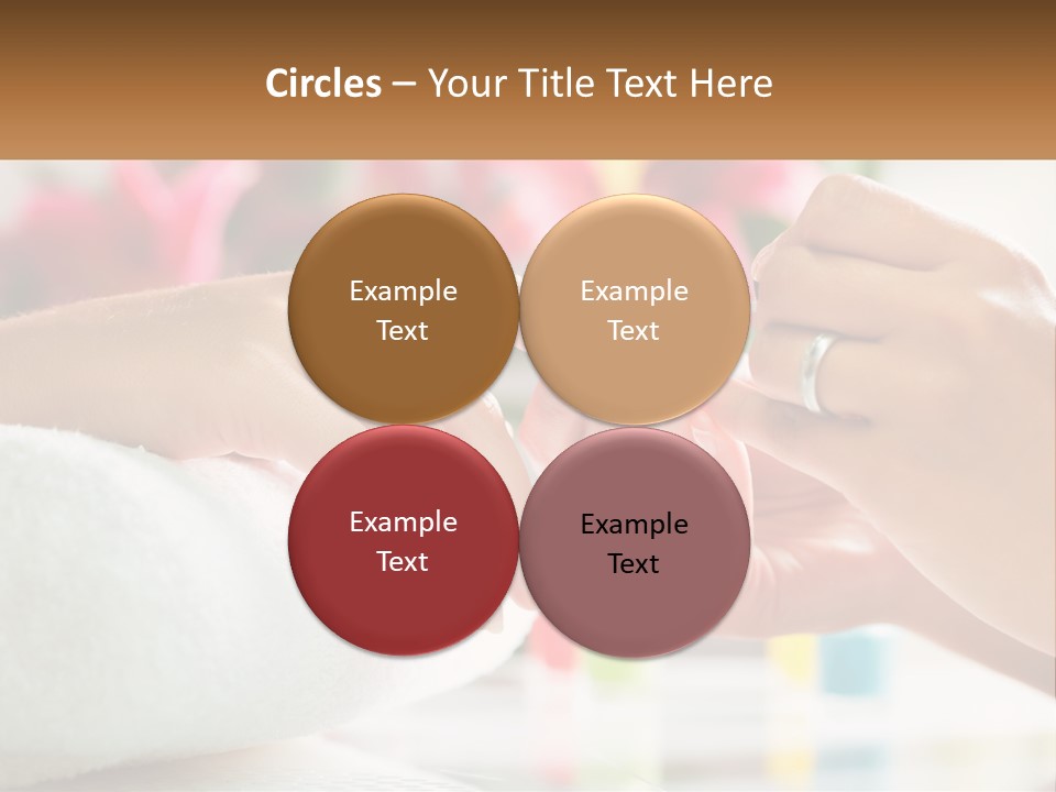 A Woman Getting Her Nails Done By A Nail Salon PowerPoint Template