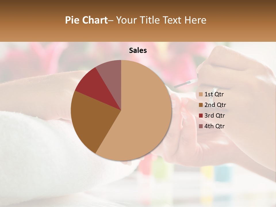 A Woman Getting Her Nails Done By A Nail Salon PowerPoint Template