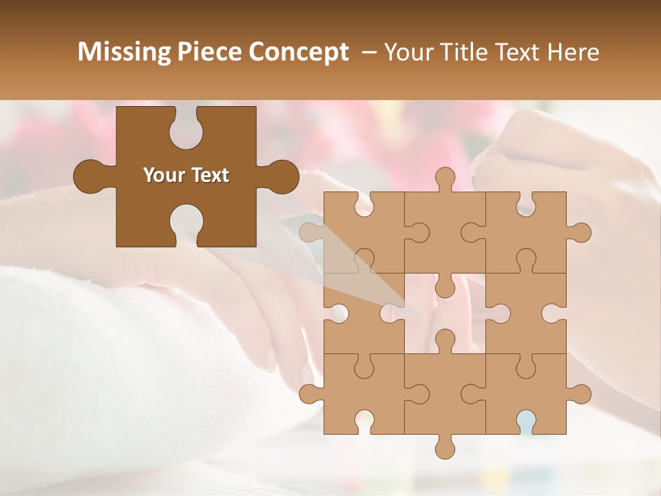 A Woman Getting Her Nails Done By A Nail Salon PowerPoint Template