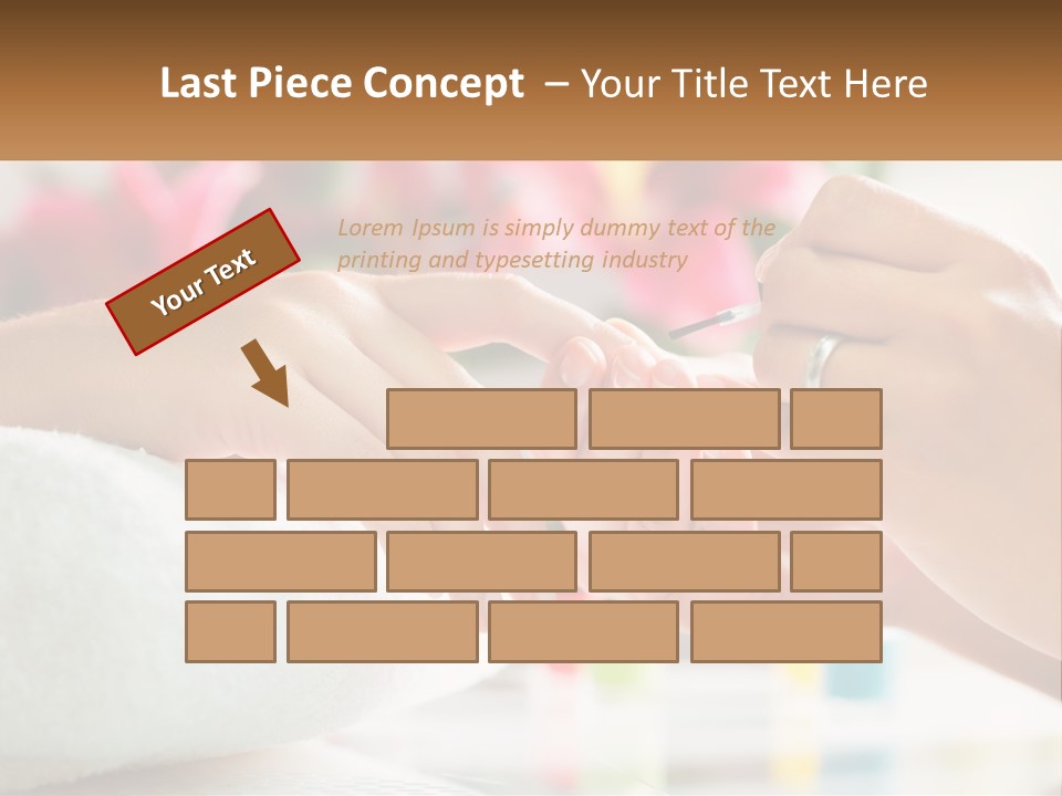 A Woman Getting Her Nails Done By A Nail Salon PowerPoint Template