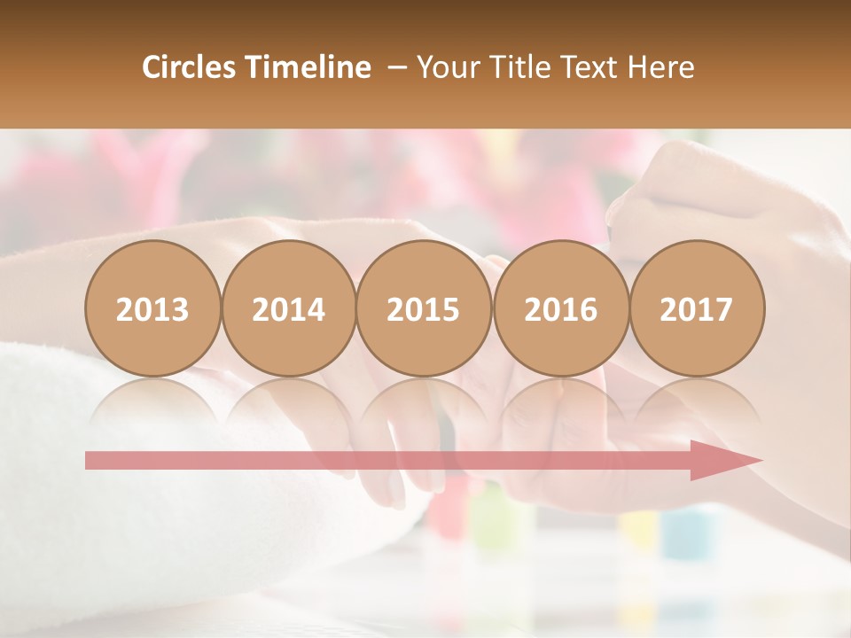 A Woman Getting Her Nails Done By A Nail Salon PowerPoint Template