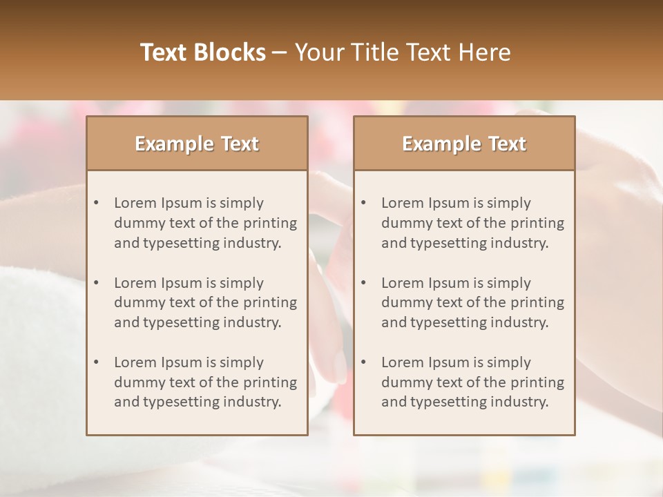 A Woman Getting Her Nails Done By A Nail Salon PowerPoint Template