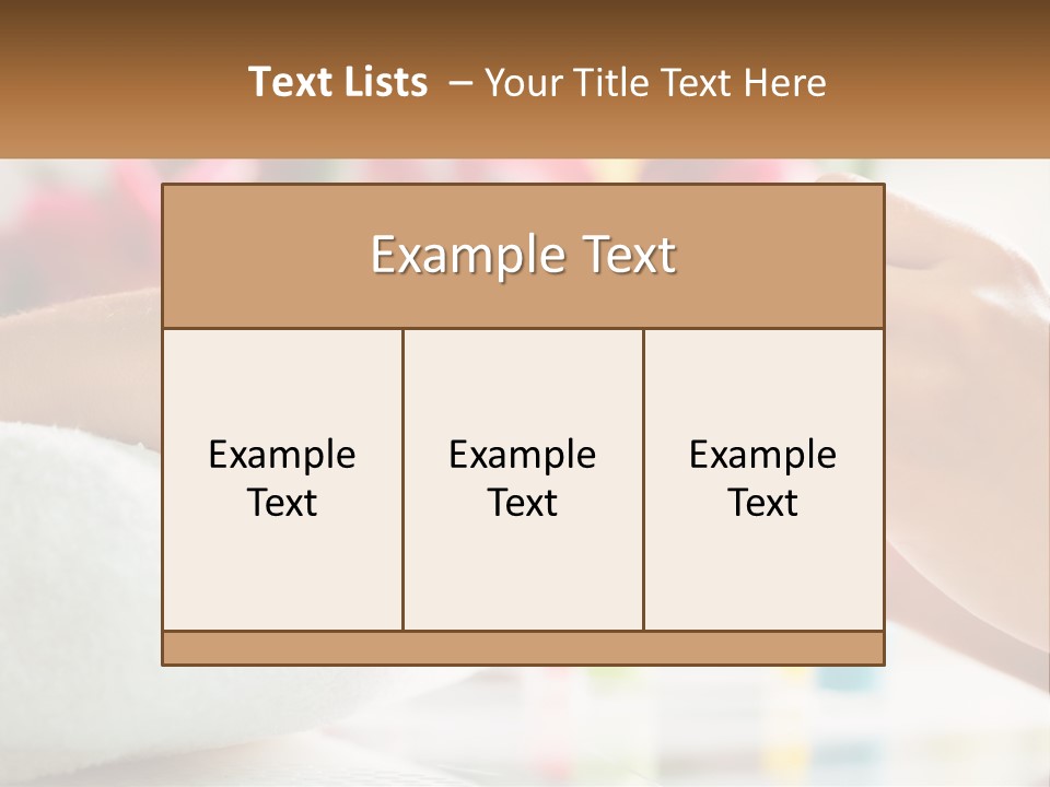 A Woman Getting Her Nails Done By A Nail Salon PowerPoint Template