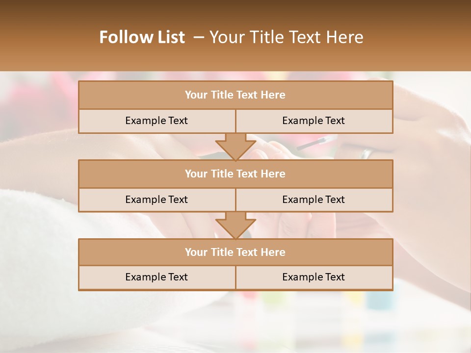 A Woman Getting Her Nails Done By A Nail Salon PowerPoint Template
