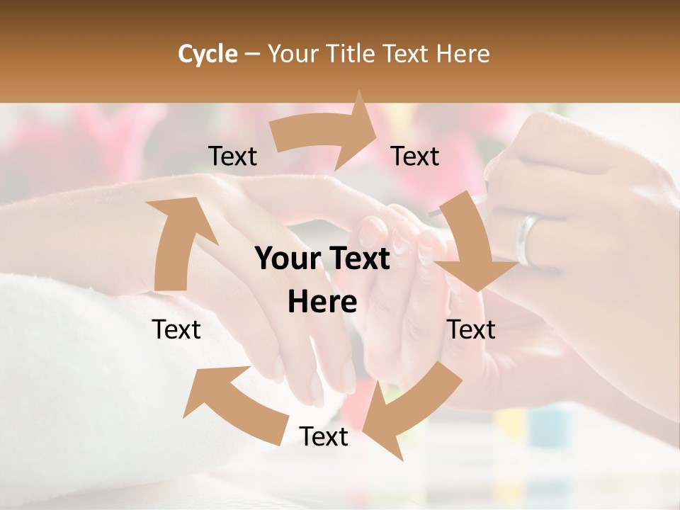 A Woman Getting Her Nails Done By A Nail Salon PowerPoint Template