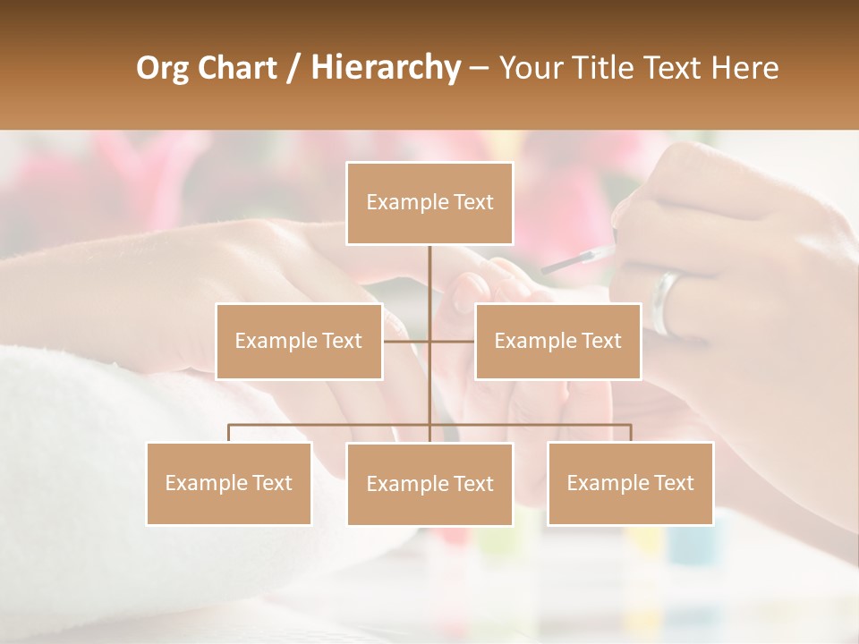 A Woman Getting Her Nails Done By A Nail Salon PowerPoint Template
