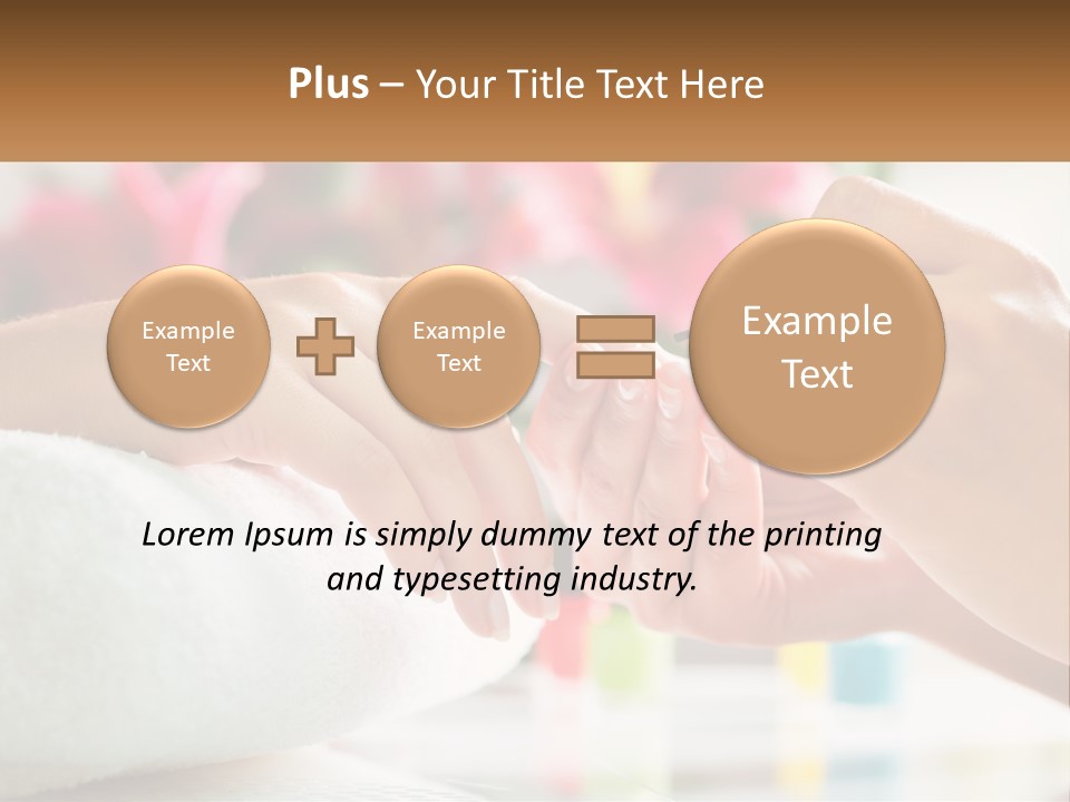 A Woman Getting Her Nails Done By A Nail Salon PowerPoint Template