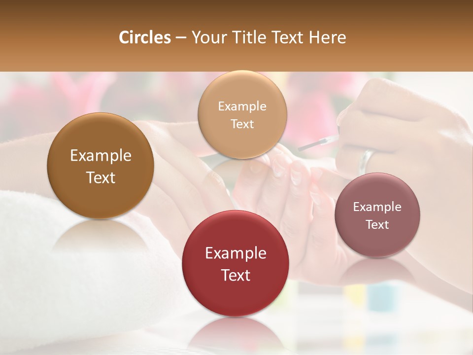 A Woman Getting Her Nails Done By A Nail Salon PowerPoint Template