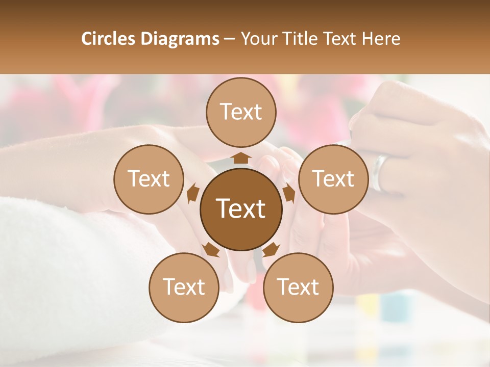 A Woman Getting Her Nails Done By A Nail Salon PowerPoint Template