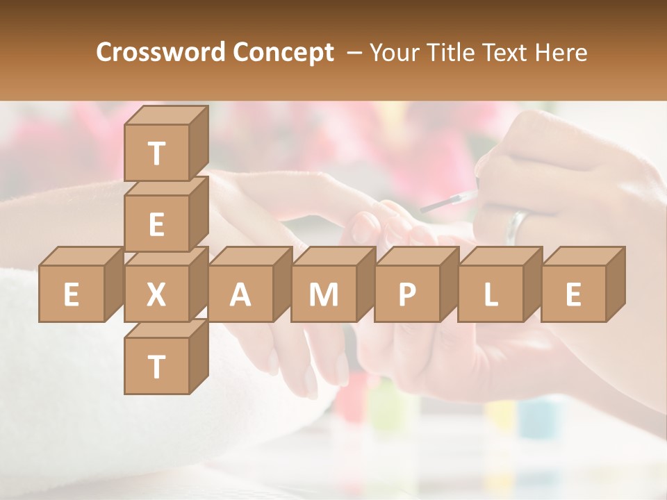 A Woman Getting Her Nails Done By A Nail Salon PowerPoint Template