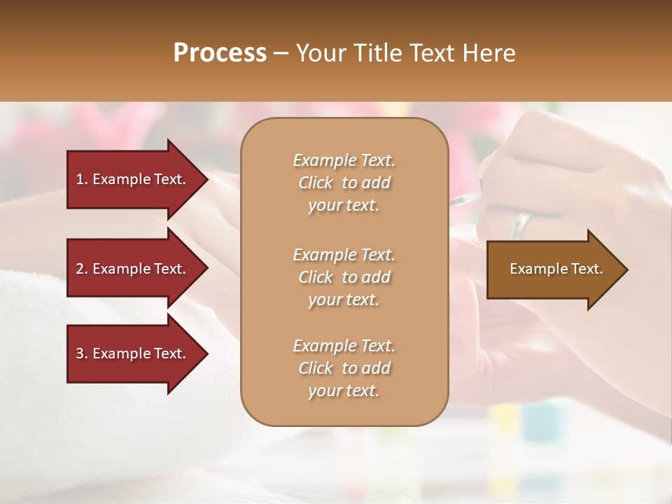 A Woman Getting Her Nails Done By A Nail Salon PowerPoint Template