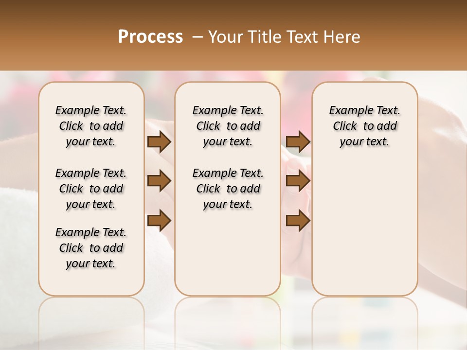 A Woman Getting Her Nails Done By A Nail Salon PowerPoint Template