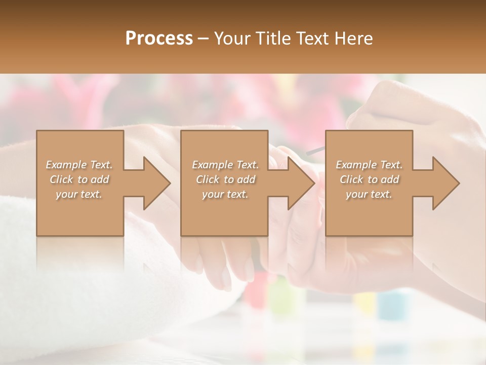 A Woman Getting Her Nails Done By A Nail Salon PowerPoint Template