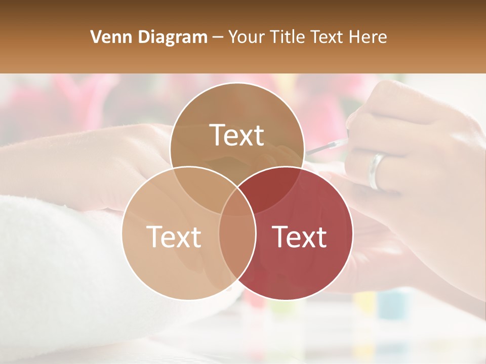 A Woman Getting Her Nails Done By A Nail Salon PowerPoint Template