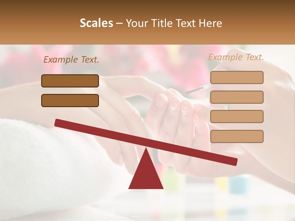 A Woman Getting Her Nails Done By A Nail Salon PowerPoint Template