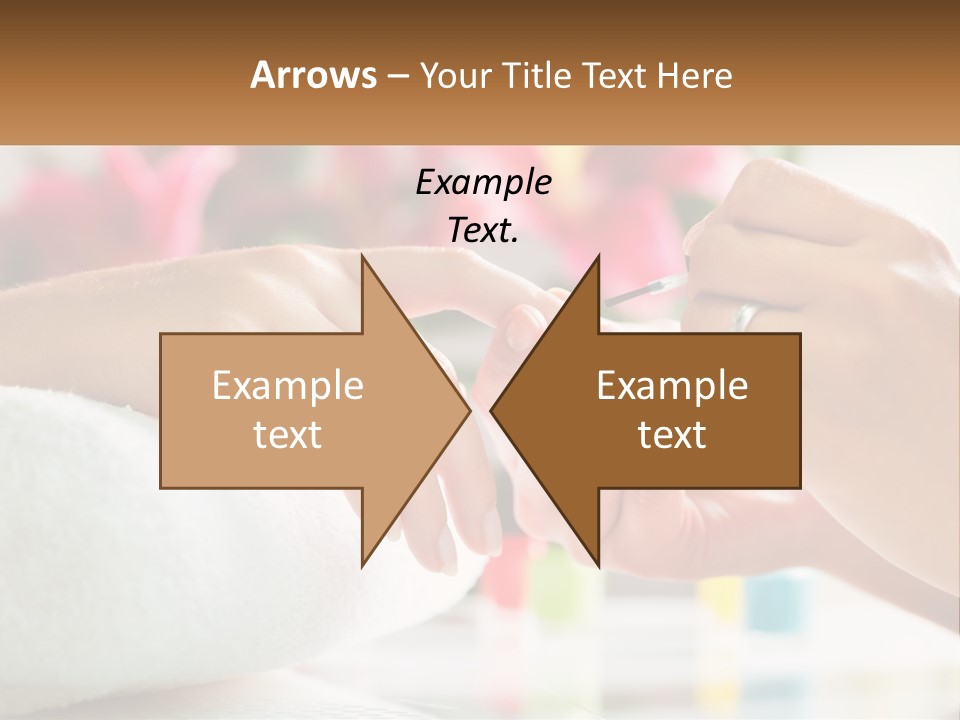 A Woman Getting Her Nails Done By A Nail Salon PowerPoint Template