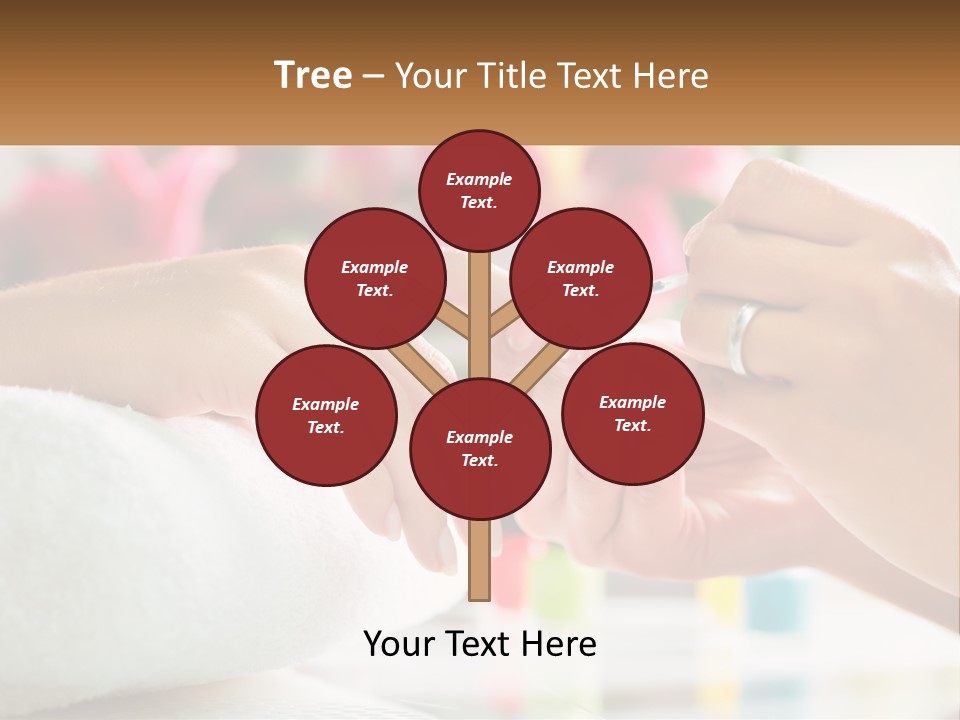 A Woman Getting Her Nails Done By A Nail Salon PowerPoint Template