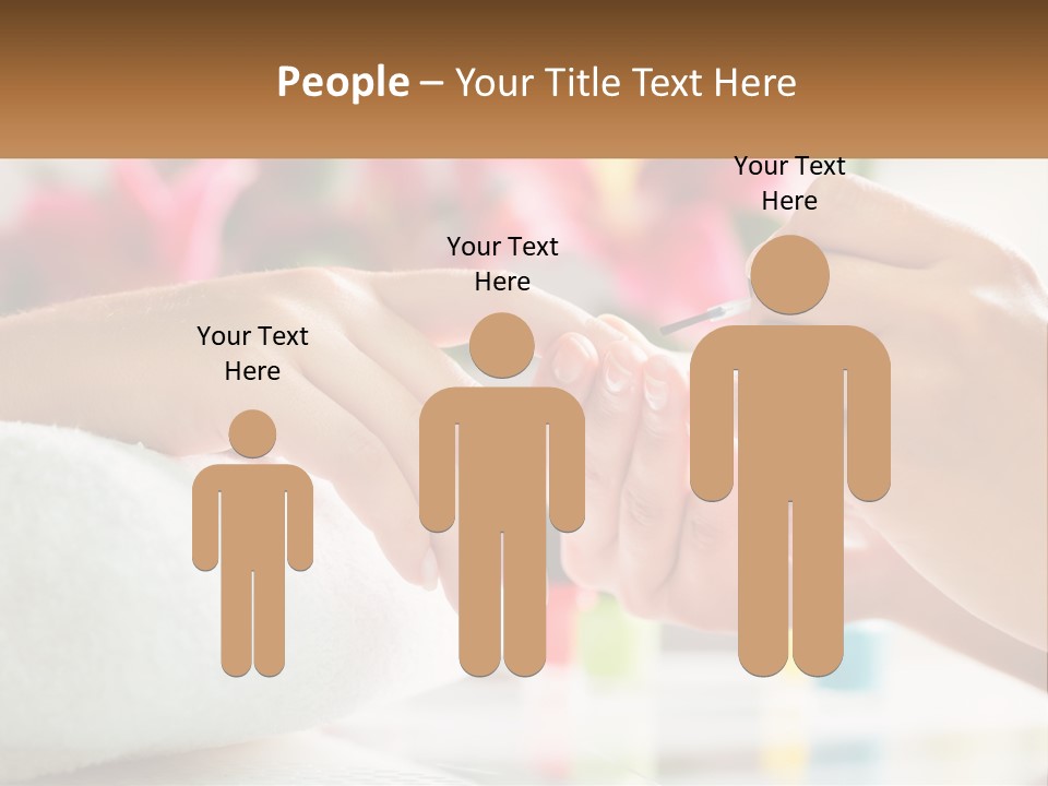 A Woman Getting Her Nails Done By A Nail Salon PowerPoint Template