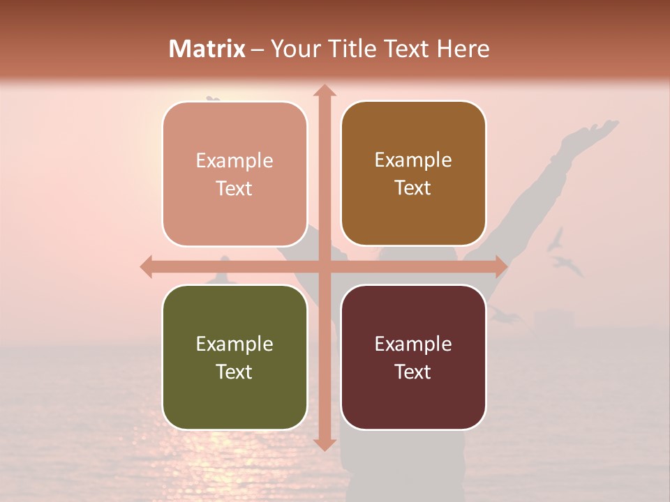 A Person Standing On A Beach With Their Arms In The Air PowerPoint Template