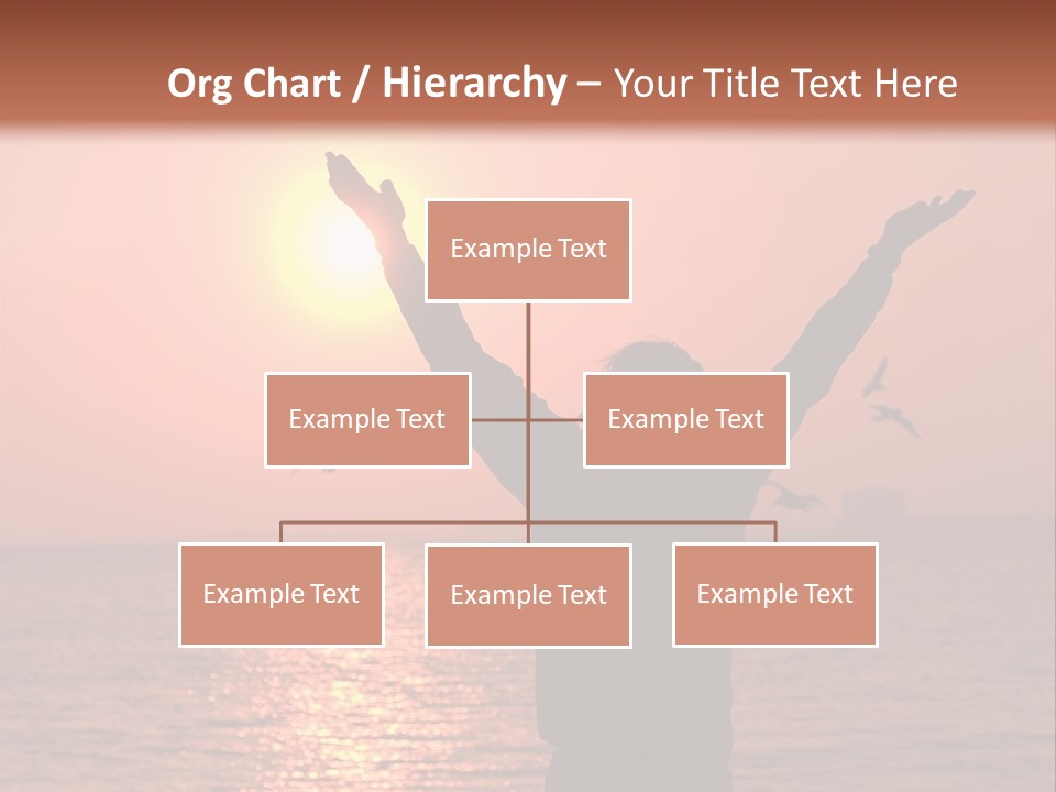 A Person Standing On A Beach With Their Arms In The Air PowerPoint Template