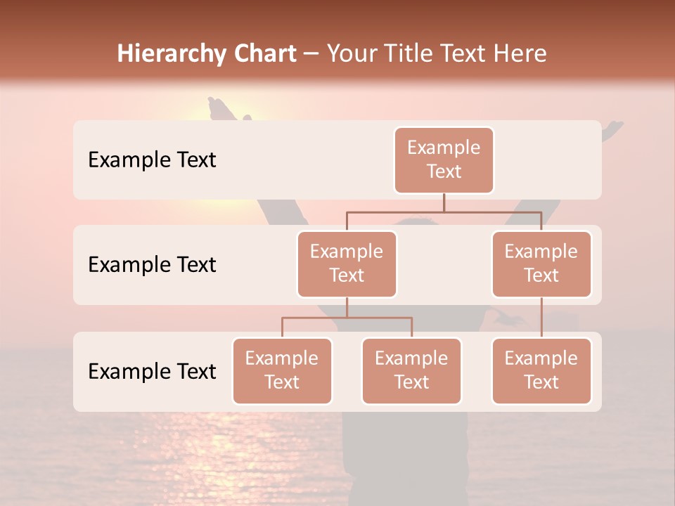 A Person Standing On A Beach With Their Arms In The Air PowerPoint Template