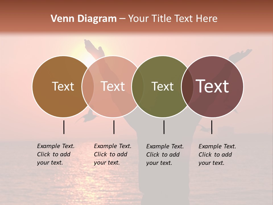 A Person Standing On A Beach With Their Arms In The Air PowerPoint Template