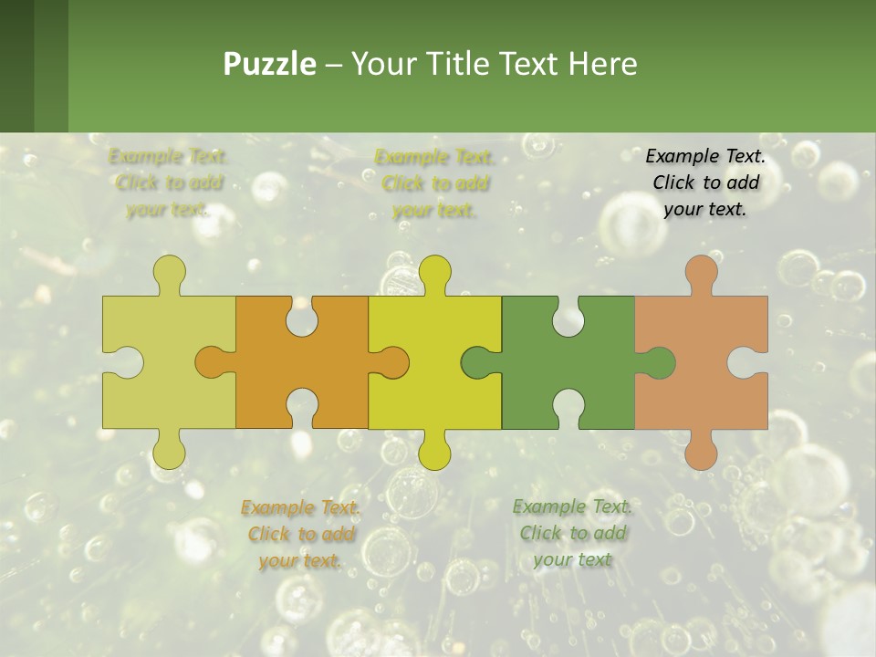 A Green Plant With Water Droplets On It PowerPoint Template