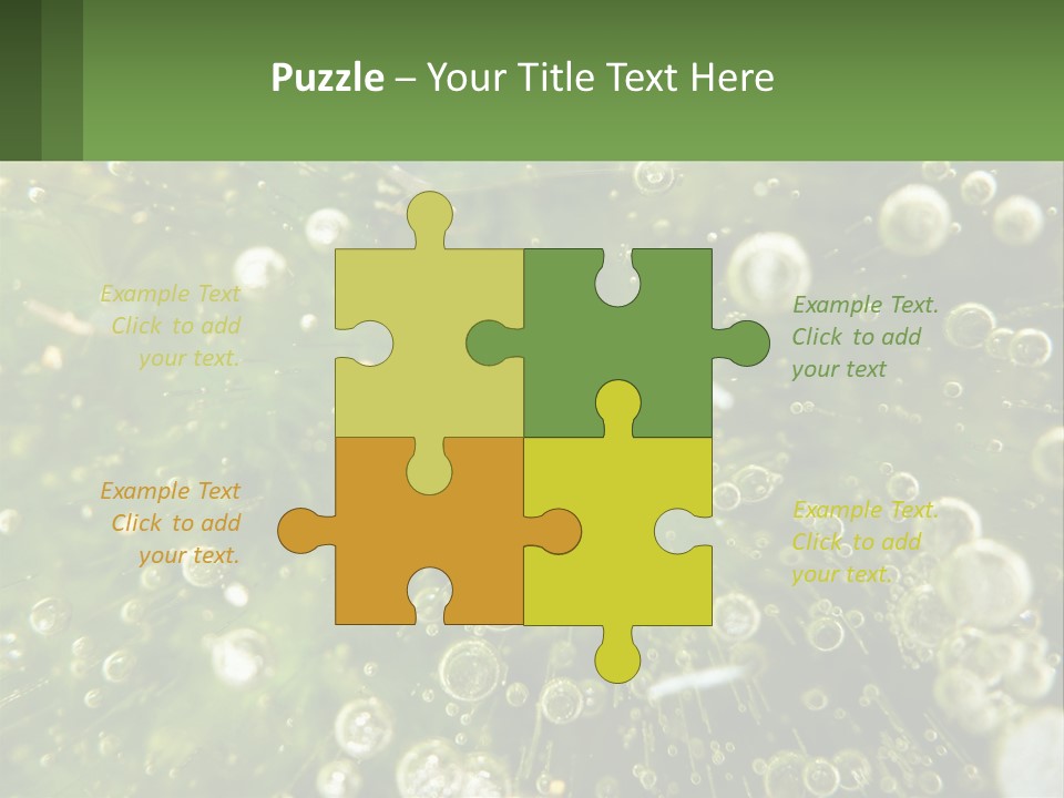 A Green Plant With Water Droplets On It PowerPoint Template