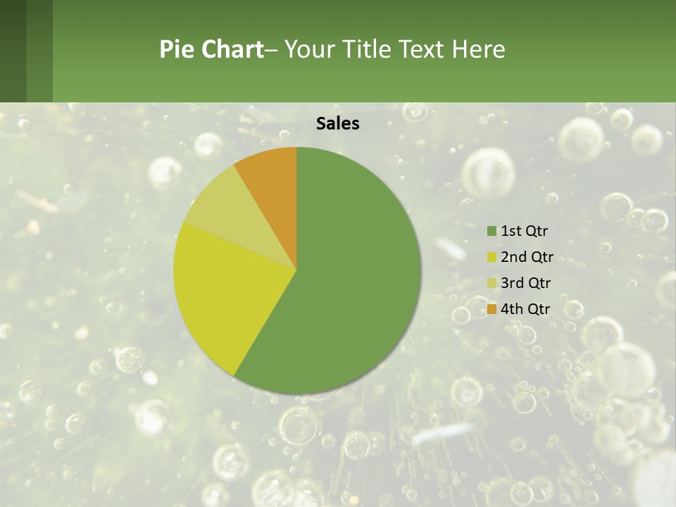 A Green Plant With Water Droplets On It PowerPoint Template
