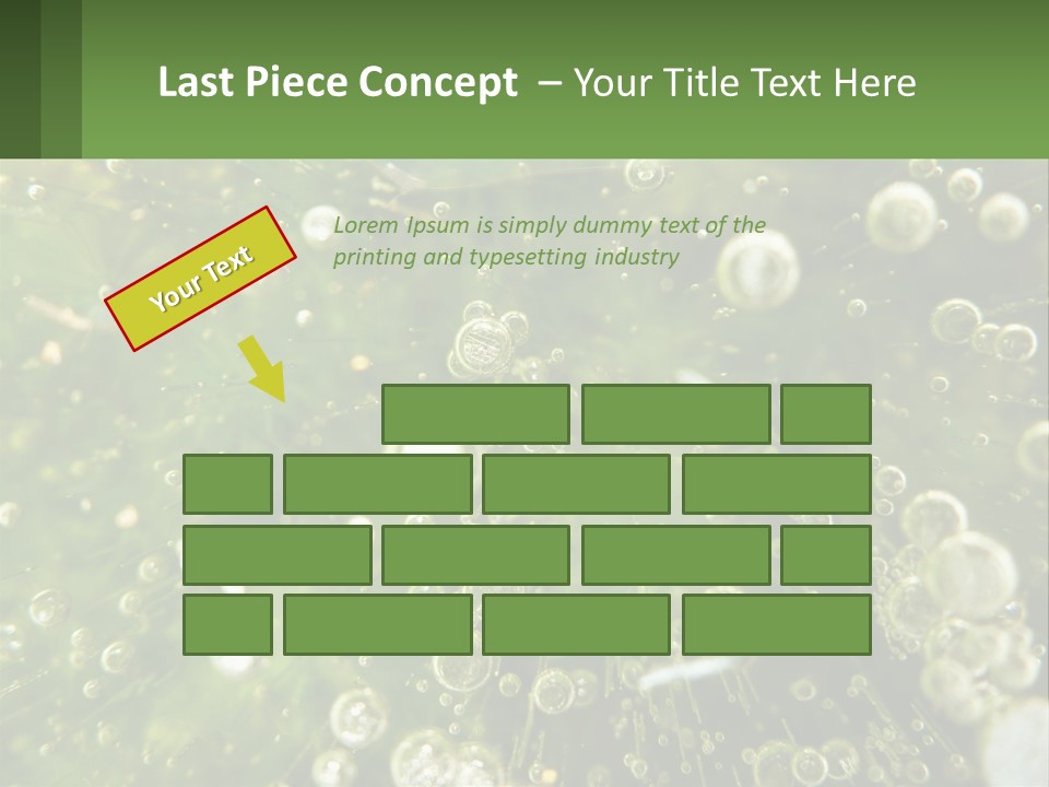 A Green Plant With Water Droplets On It PowerPoint Template