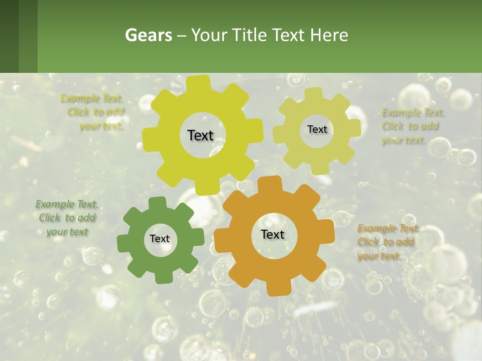 A Green Plant With Water Droplets On It PowerPoint Template