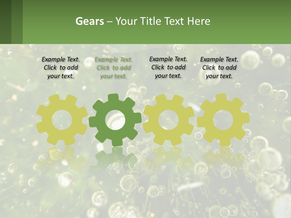 A Green Plant With Water Droplets On It PowerPoint Template